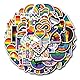 WUSJCOF 55 Stück Pride Sticker Set, LGBTQ Sticker, Wasserdicht Vinyl Aufkleber für Auto, Motorrad, Fahrrad, Snowboard, Gepäck, Laptop