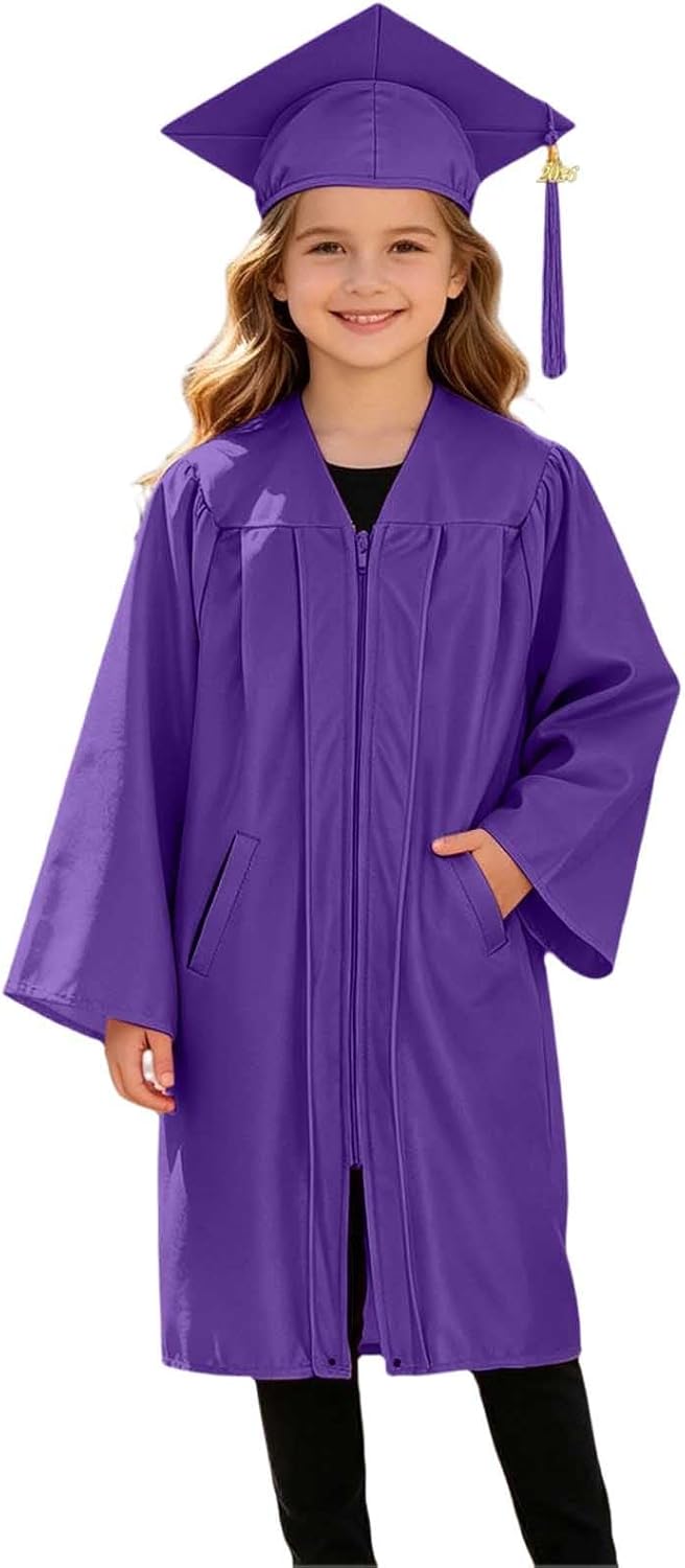 Kindergarten Graduation Cap and Gown Set for Kids 2026 Tassel Draduation Stole Preschool Graduation Dresses Outfit