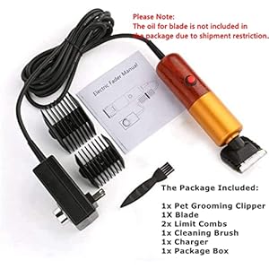 Dream Reach Pet Grooming Clippers, Low Noise Dog Clipper, Electric Cat Hair Shaver Kit, Pet Hair Trimmers for Small Medium Large Dogs Cats with 2 Comb Attachments (A-200W)