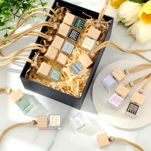 Image of Funnymoom 30 Pcs Christmas Team Gifts Bulk for Staff Appreciation Small Thank You Empty Hanging Car Air Freshener Diffuser Together Everyone Achieves More Gifts for Employee Nurse Teachers Coworker