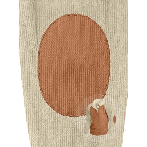 Mens Corduroy Sweatshirts Long Sleeve Quater Button Up Stand Collar Pullover Casual Color Block Fall Polo Sweaters4