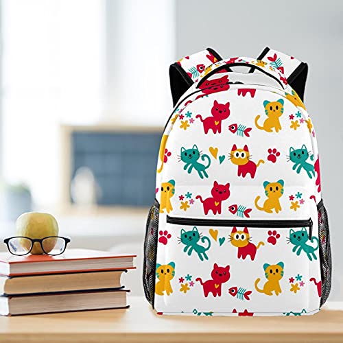 Sac à dos d'écolier décontracté multicolore avec compartiment ordinateur portable - 6