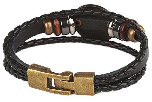 Pulsera de cuero con cuerda trenzada constelación miniatura 4