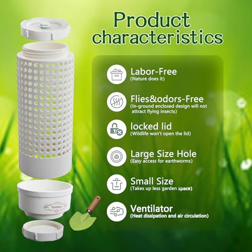 Underground-Worm-Farm-Garden-Mini-vermicomposting-bin-for-use-in-Outdoor-Gardening-from-Kitchen-Food-Waste-with-Holes-and-lid-White-1181x43x43IN