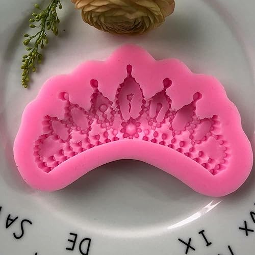 Miniatura 5 de Molde de silicona para corona de bricolaje, decoración de cupcakes de boda, herramientas de decoración de pasteles de fondant, joyería de caramelo,