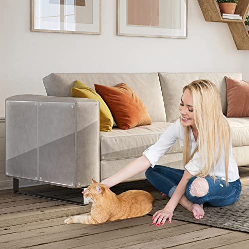 Uross Cat Scratch Furniture Protector - 12 Pack Couch Corner Sofa Protector For Cats, Anti Scratch Cat Furniture Protector, 8Pcs 17" X 12" + 4 Pcs 17" X 6" Cat Scratch Guards Deterrent For Furniture #TOP5