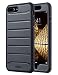 ULAK iPhone 8 Plus Case, iPhone 7 Plus Case, Heavy Duty Shockproof Flexible TPU Bumper Case Durable Anti-Slip Slim Front and Back Hard Protective Cover for iPhone 8 Plus/iPhone 7 Plus-Dark Grey