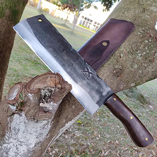 Facas Zanline Faca Cutelo Artesanal Estilo Antigo Aço Carbono 1070 Lâmina 25cm Bruto