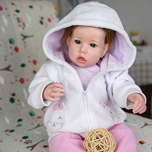 Reborn Babypuppe Silikon Weiße Haut Baby Born Girl Dolls Weicher Körper Handgemachte Kinderspielzeug Realistische Reborn… – Bild 8