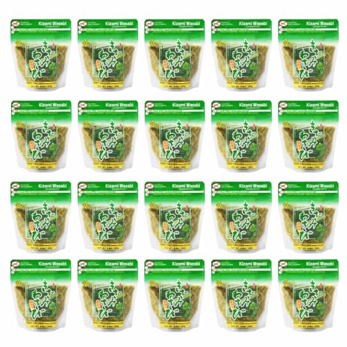 [Product of Japan] Chopped Hon Wasabi Stems in Soy Sauce – 8.8 oz (250g) × 20 Pack – Authentic Wasabia Japonica – Clean Heat with Natural Sweetness – Ideal for Sushi, Sashimi, Premium Seafood & Steak – Ships Frozen with Insulated Packaging