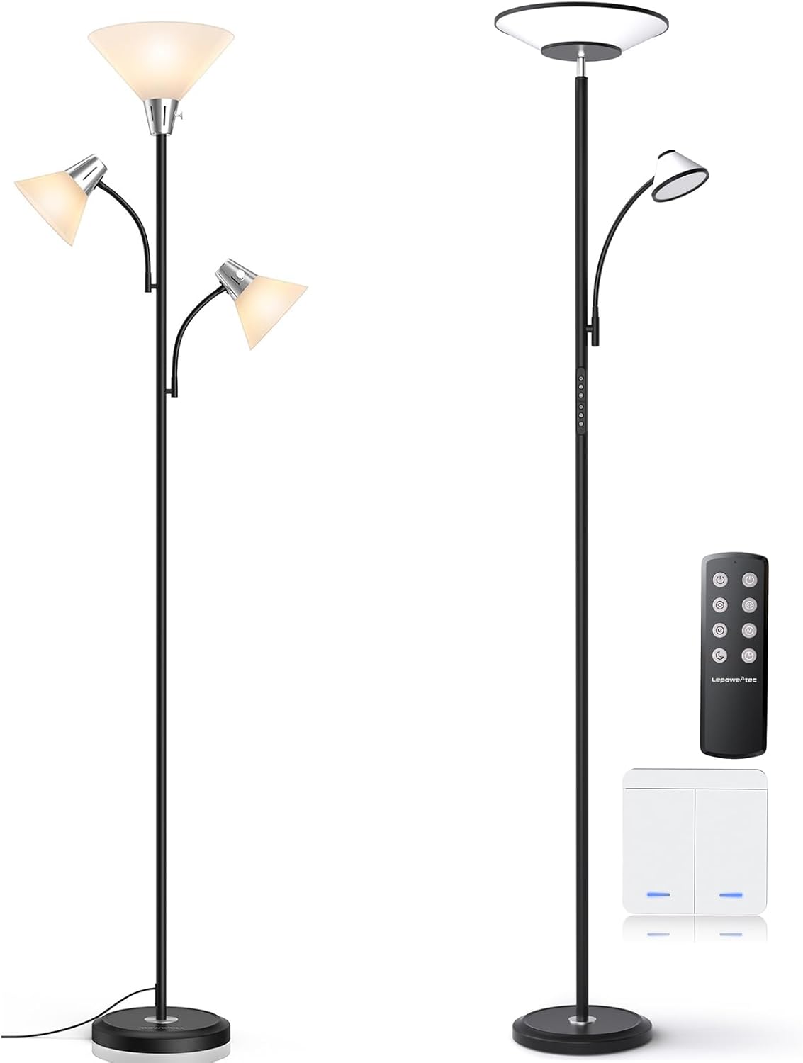Standing Lamp with Replaceable LED Bulbs & DoubleSided Bright Floor