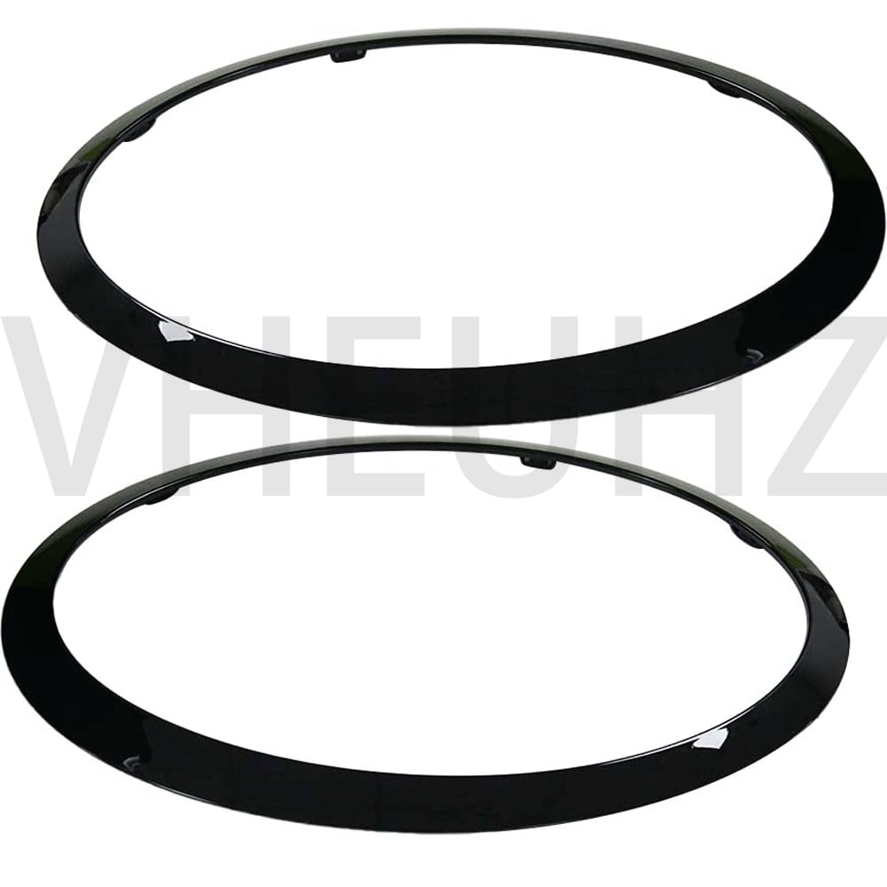 BMW Mini Cooper F55 F56 F57 2014+ Copertura anello fari lato destro e sinistro Nero lucido 51137300631 51137300632