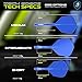 Winmau Darts Fusion Integrated Flight & Shaft System - No.6 Shape & Design - Blue Colour, Short Length