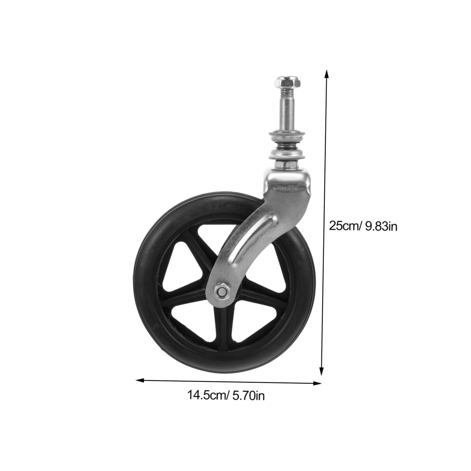 FOMIYES Wheelchair Parts Front Fork Wheel Assembly Replacement Wheel 6 Inch Smooth Steering Construction