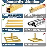 Wokceer 10x10 FT Backdrop Stand Heavy Duty Pipe and Drape Kit, Adjustable Gold Backdrop Stand for Wedding Birthday Party Photography Photo Booth Background Christmas Decoration - Image 5