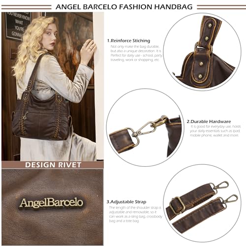 Image of Angel Barcelo Purses for Women Soft PU Leather Shoulder Bag Crossbody Purse and Handbags
