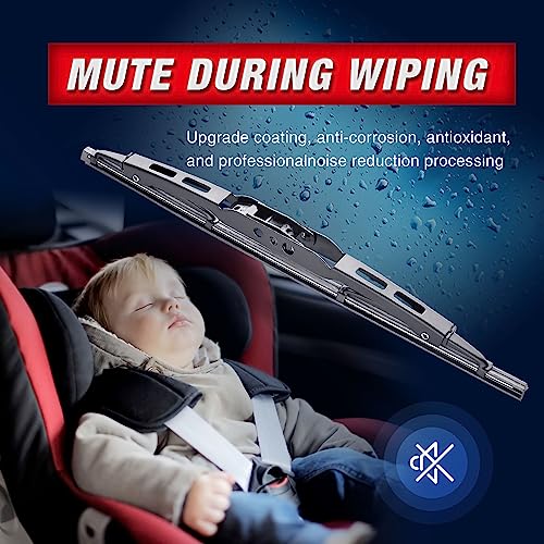Image of 13 inch+13 inch Windshield Wiper Blades Replacement for Jeep Wrangler TJ 2006 2005 2004 2003 2002 2001 2000 1999 1998 1997 Icexsnow All-Season Wiper Blades For My Car