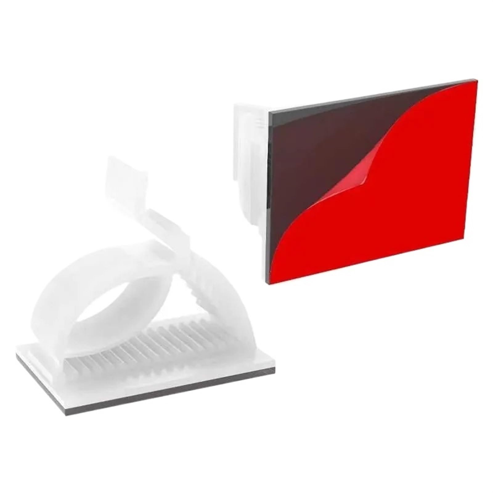 Organizador de cables USB adhesivo, soporte de fijación con clip for cables de coche, abrazadera de montaje ajustable for gestión de cables, enrollador de cables de red for oficina(50PCS-White)
