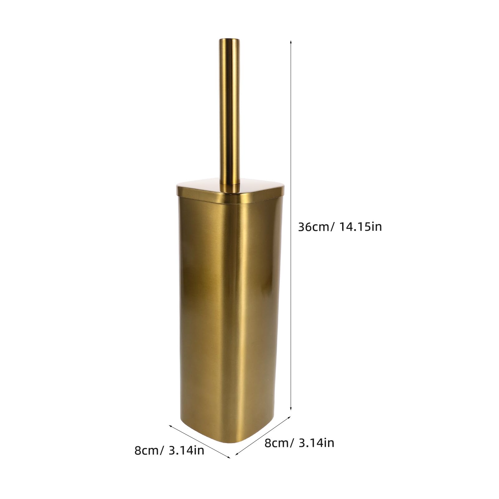 Set scopino per WC in Acciaio Inossidabile con Supporto - Strumento per la Pulizia del Bagno con Manico Lungo - Salvaspazio per Pulizia e Decorazione Senza Sforzo