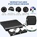 External DVD Drive USB 3.0 TYPE C Portable CD/DVD +/-RW Disk Drive DVD Player for Laptop CD/DVD ROM Burner Reader with Protective Carrying Case & 10 Blank Discs for Laptop Desktop Windows Linux Mac