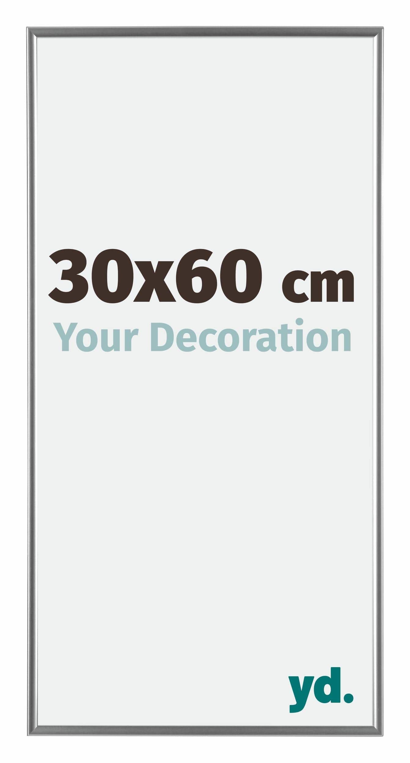 Your Decoration - Picture Frame 30x60 cm - Silver High Gloss - Decorative Wall Frame in Plastic with Antireflection - Frame 30x60 - Evry — image 1
