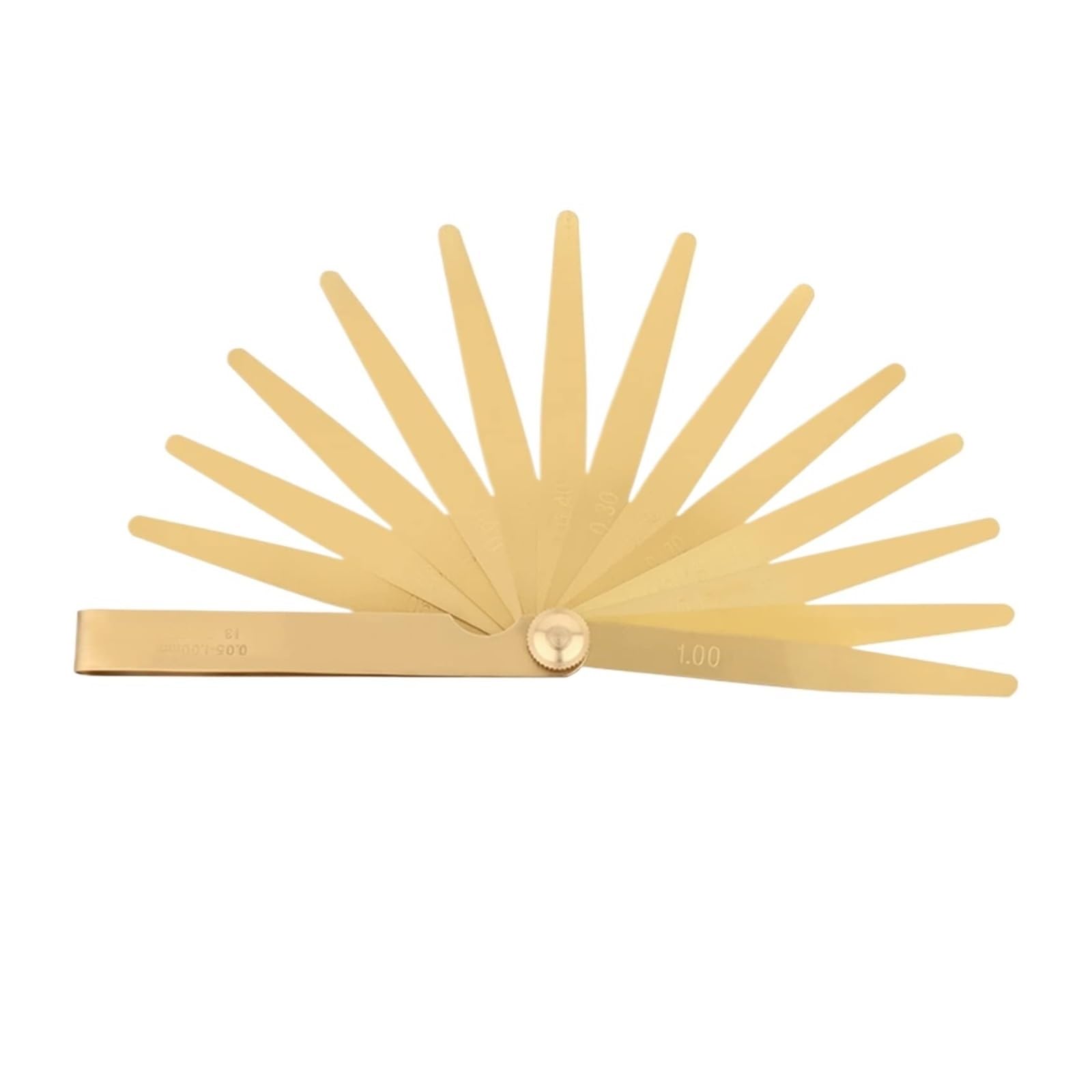 Dickenmessgerät Dickenmesser, Metrischer Fühler, 0,05–1 M, 13 Klingen, Messing-Messwerkzeug Für Breitenspalt Für Designer, Ingenieur Und(13 pieces 100 long)