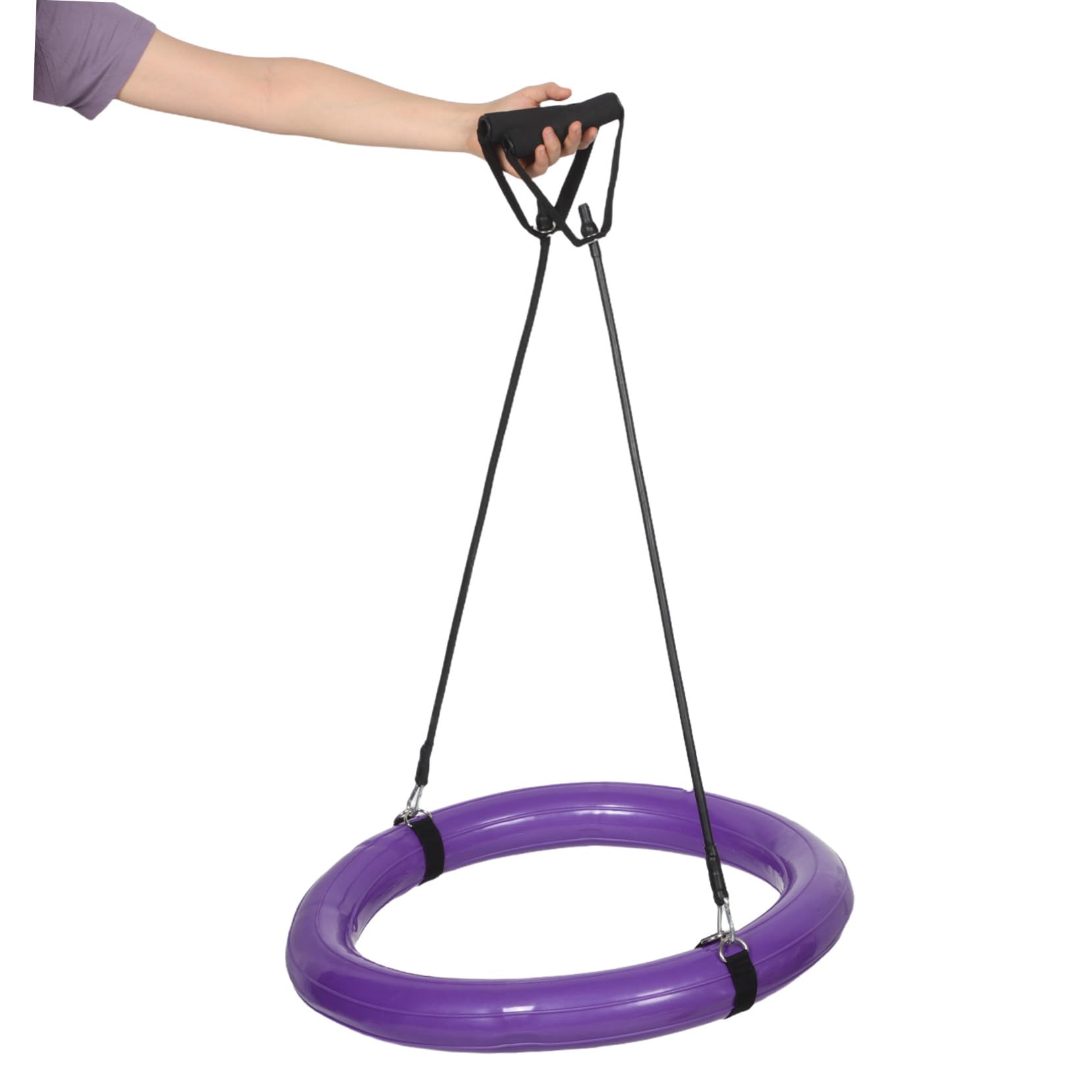 TOYANDONA Base per Palla Yoga 60cm in PVC, Anello Stabile Anti-Scivolo | Impugnatura Integrata, Struttura Ispessita Anti-burst, Tonalità Porpora per Home Gym e Pratica Domestica