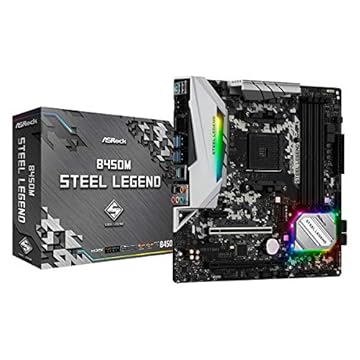 Placa Mãe AM4/USB 3.1/Type-C/Displayport, HDMI, ASRock, B450M Steel Legend