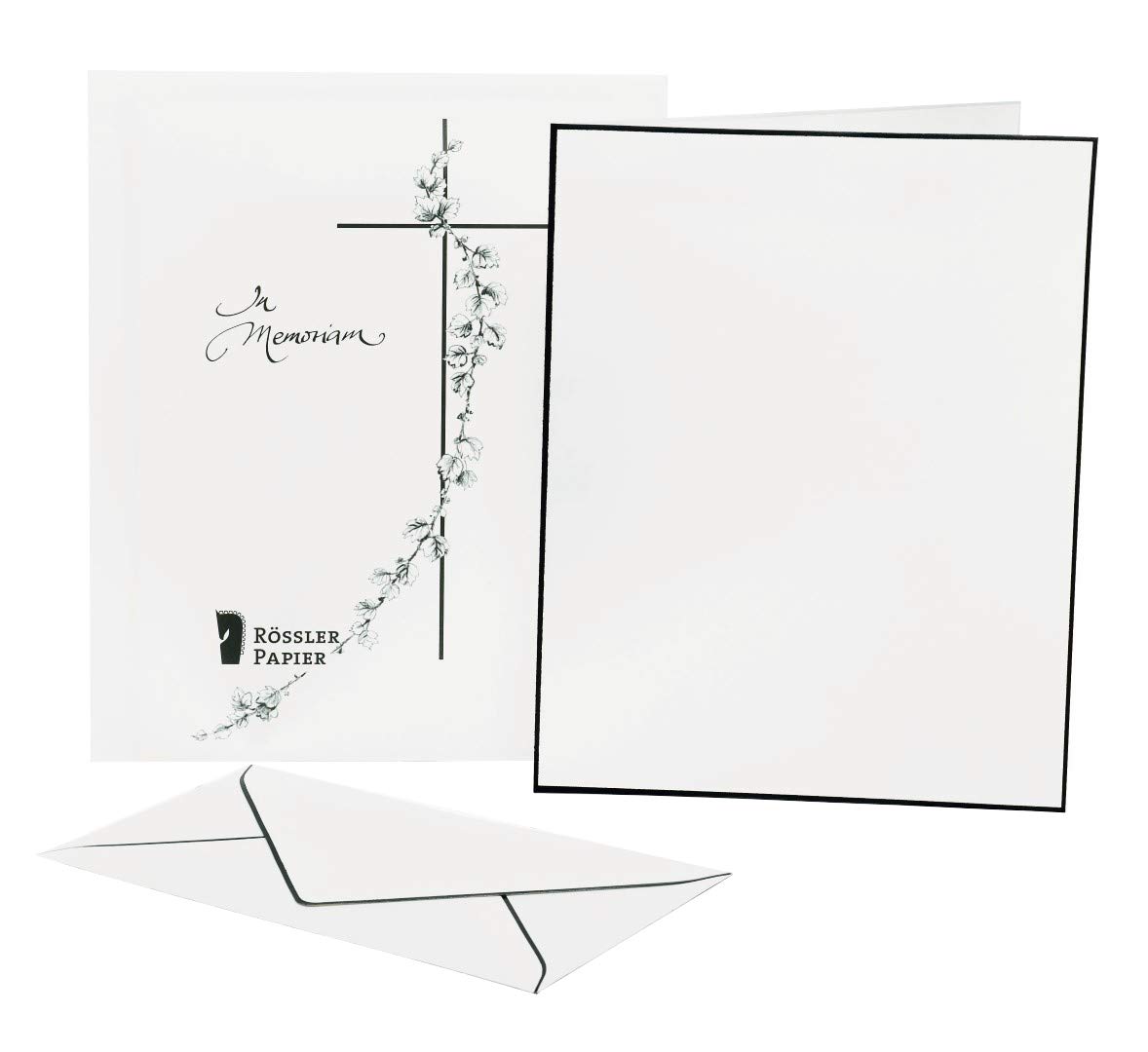 Rössler Papier 22053701 - Schrijfmap Formaat18 rouwpost wit mat