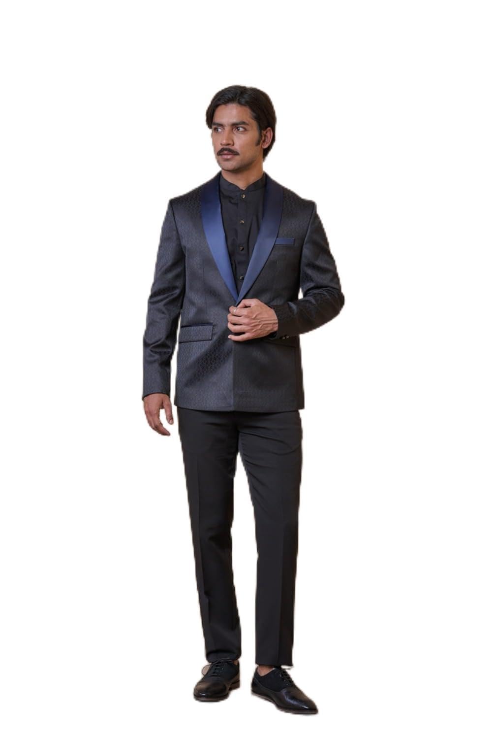 Navy Classic Jacquard Dinner Jacket