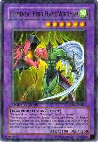 YU-GI-OH! - Elemental Hero Flame Wingman (MF03-EN006) - Mattel Action Figure Series 3 - Promo Edition