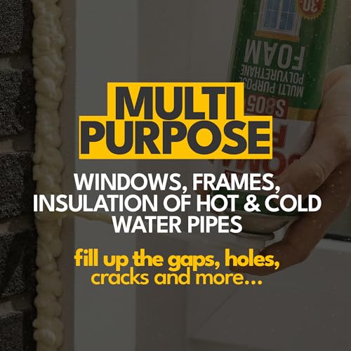 Expanding Foam - Multipurpose Polyurethane Foam Filler for Doors, Pipes, Frames, Windows, Cracks & Holes + All Weather (500ML) - Image 5
