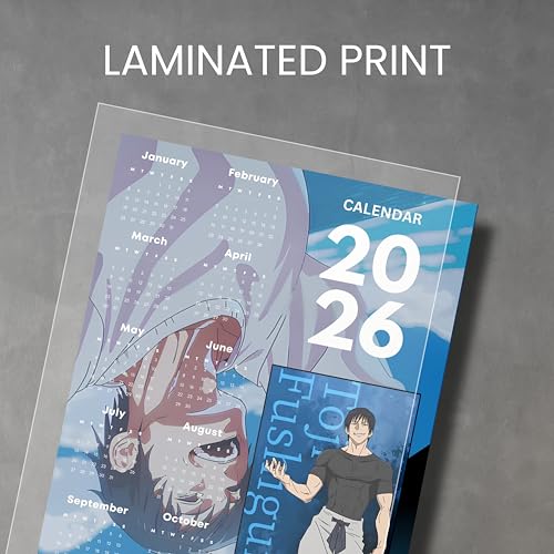 Image of 2026 Anime Wall Calendar 12 x 18 Inch | Toji Inspired Theme | Aesthetic Anime Poster Calendar | Room & Wall Decoration | Premium Print
