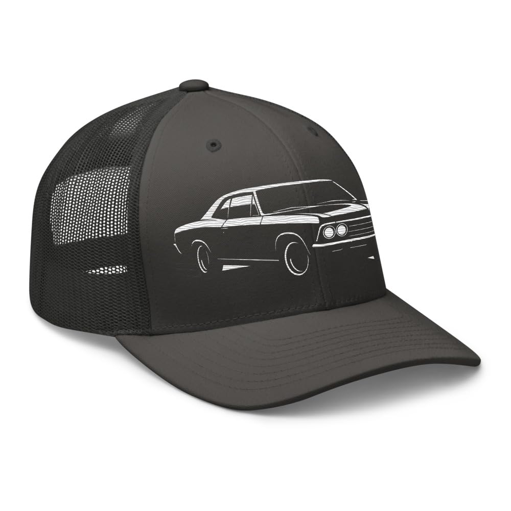 1966 Chevelle SS Trucker Hat – klasyczna haftowana czapka baseballowa Muscle Cars, retro Chevy, prezent dla facetów z samochodu
