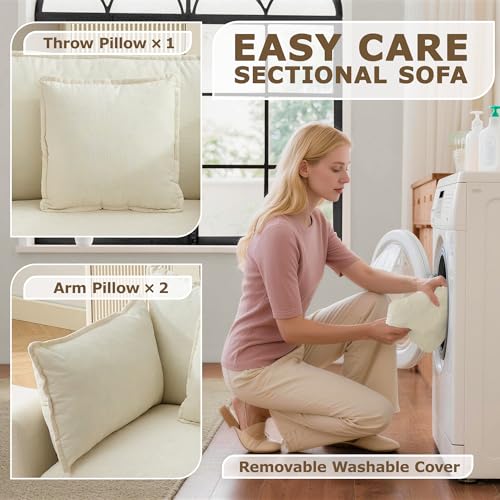 Image of 42 inch Modular Sectional Sofa, Cloud Couch Single-Seat Accent Chair