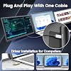 Teamgee 15.6 Laptop Screen Extender with Power Bank 15.6 Laptop Screen Extender 120% sRGB