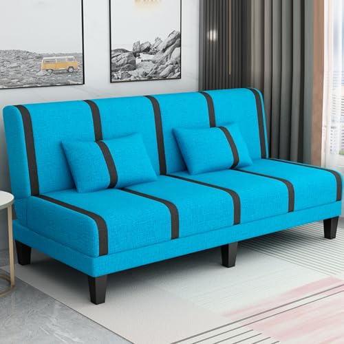 WEIDPHL Canapé-Lit Pliable, Canapé-Lit Rembourré Futon, Fauteuil Inclinable, Causeuse, Lit De Repos Pliant pour Salon, Chambre À Coucher, Salon, Bureau,Sky...
