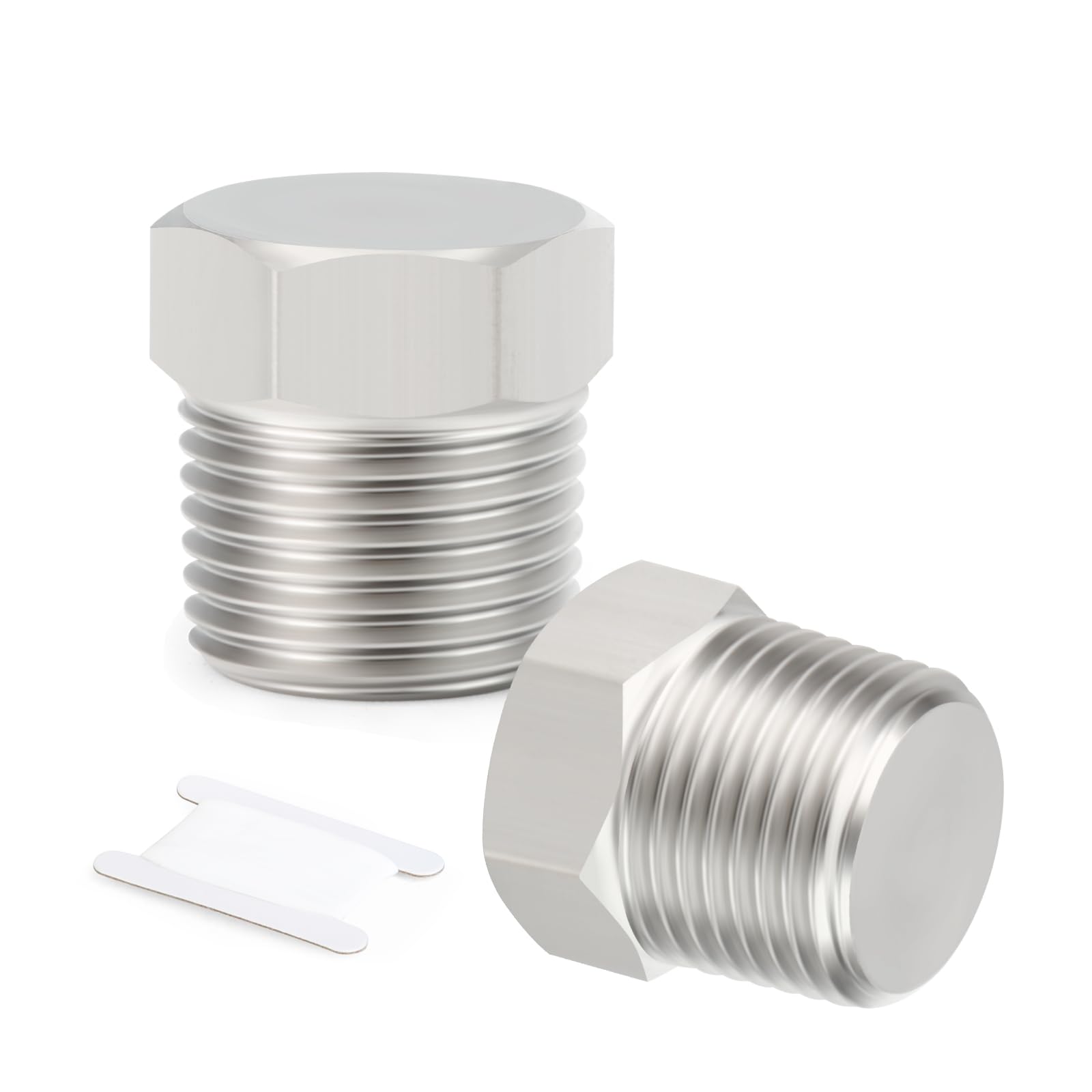 Raccord de tuyau acier inoxydable filetage hexagonal extérieur 6,35 mm NPT mâle lot de 2