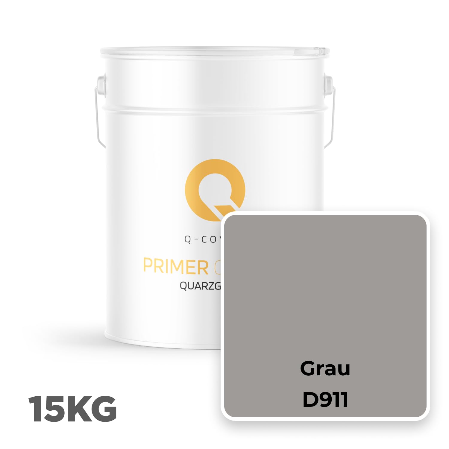 Quarzgrund für Dekorativer Putz mit Mica Grau D911 15KG | Acrylatdispersion Grundiermittel Innen & Außen für Wände und Decken Grundierung Schutz Mosaikputz ca. 0,3-0,4 KG/m2