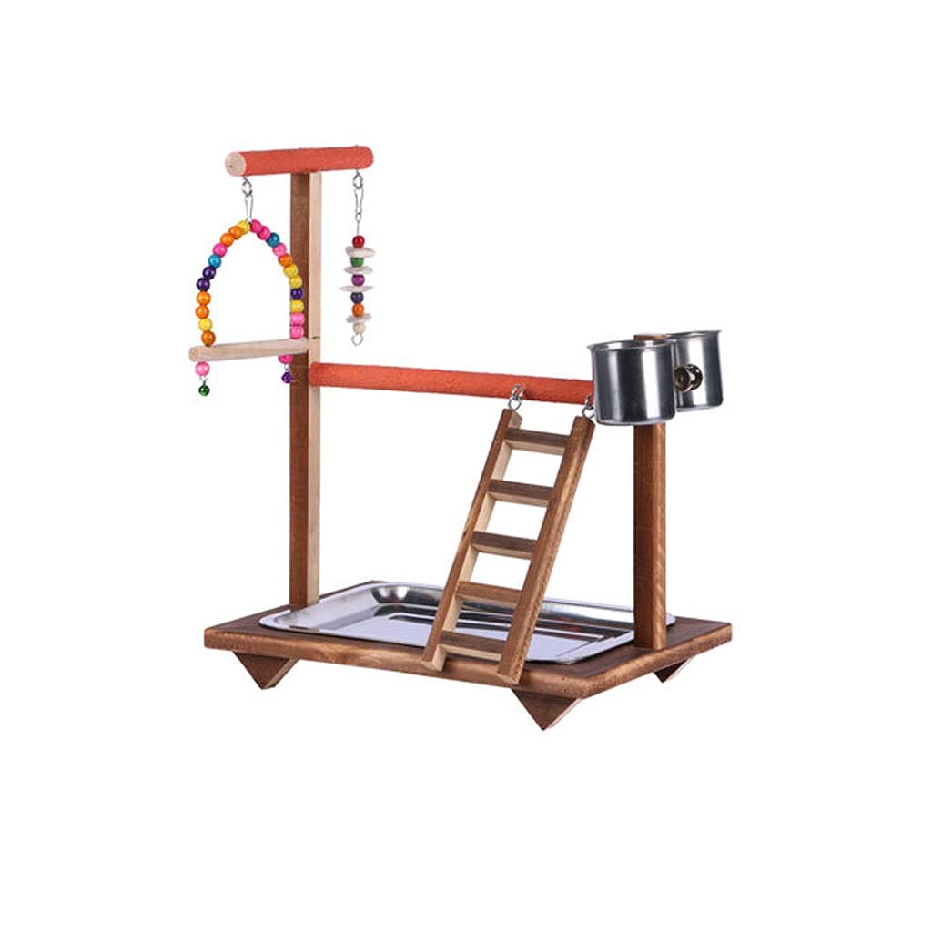 Jaula para Pájaro Pájaro Pájaro Pájaro Tigre Skin MyA Solid Madera Pájaro Pájaro Parrot Patio Patio Juguete Chew with Swing Canary Parrot Pajarera (Color : A)
