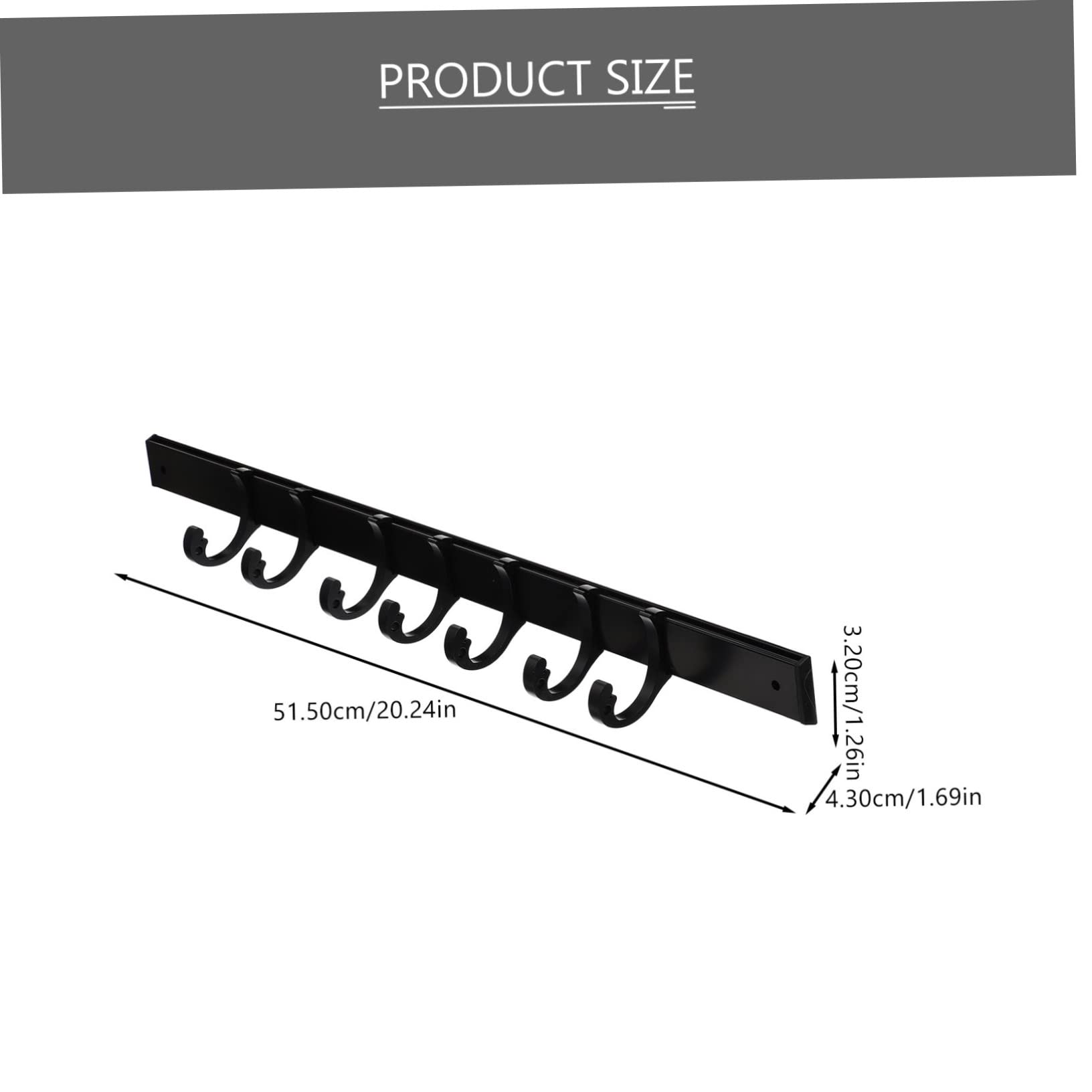 VASDEV Gancho de Fila de Aluminio sin Orificios Ganchos para Toallas Gancho para Abrigos en la Parte Posterior de la Puerta Ganchos Decorativos para Abrigos Perchero de Pared Soporte para