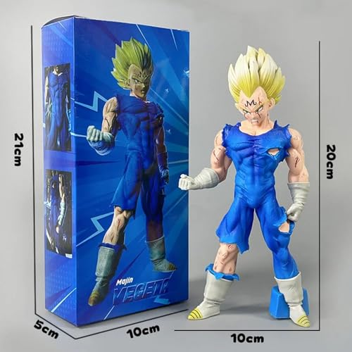 Image of Majin Action Figure, Blue Outfit, 20cm | Battle Damaged, Collectible Anime Statue