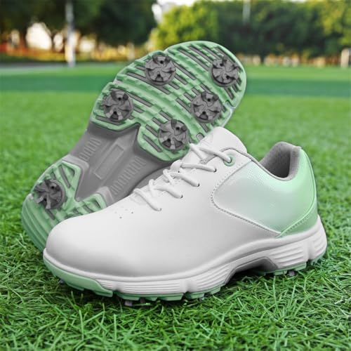 Zapatillas de golf para mujer con tacos cómodas e impermeables 2