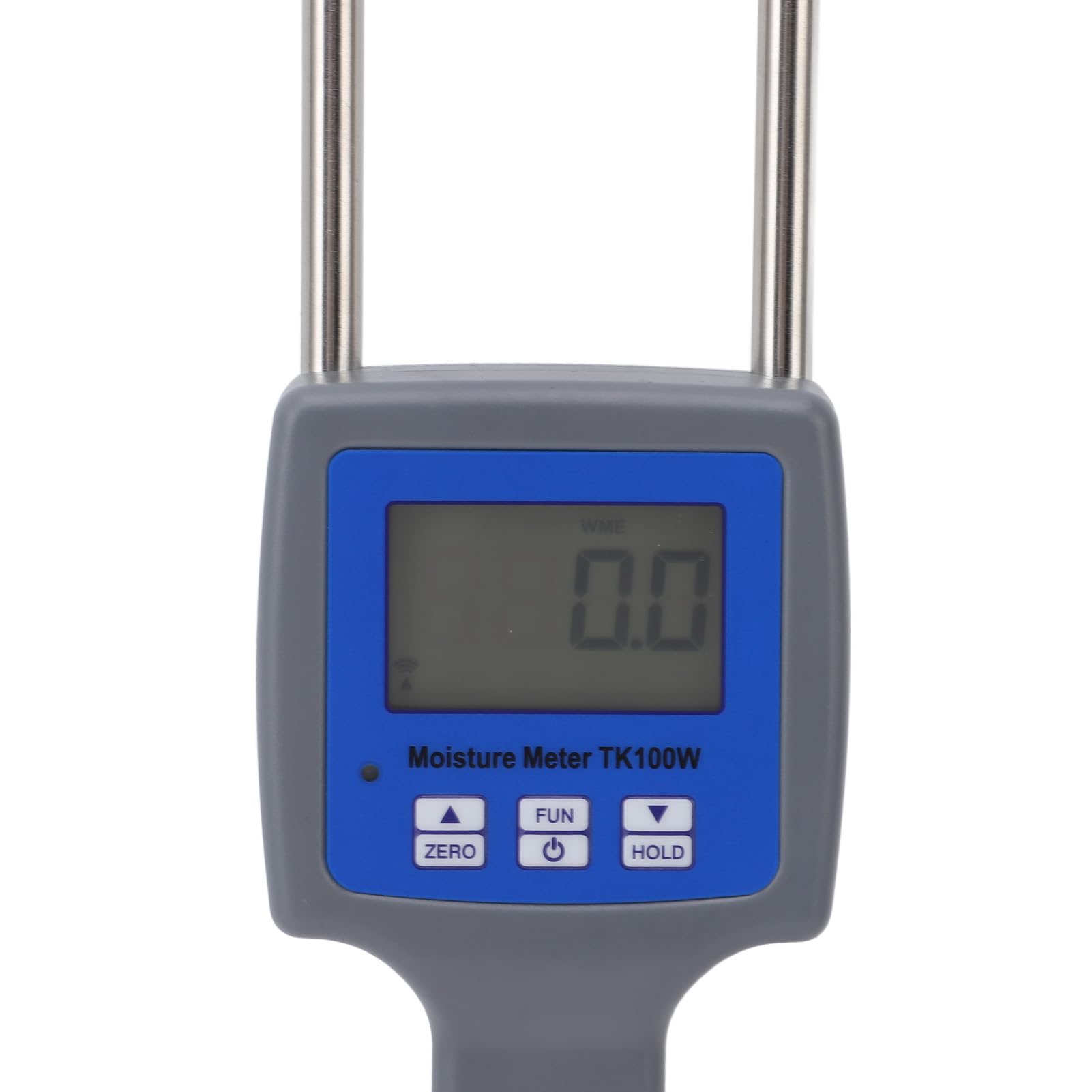 Aramox Medidor de Humedad de Madera, Medidor Digital de Humedad de Madera con Sonda de Acero Inoxidable, Rango de 0 a 84 por Ciento, LCD Retroiluminada, Compensación Automática de Temperatura para