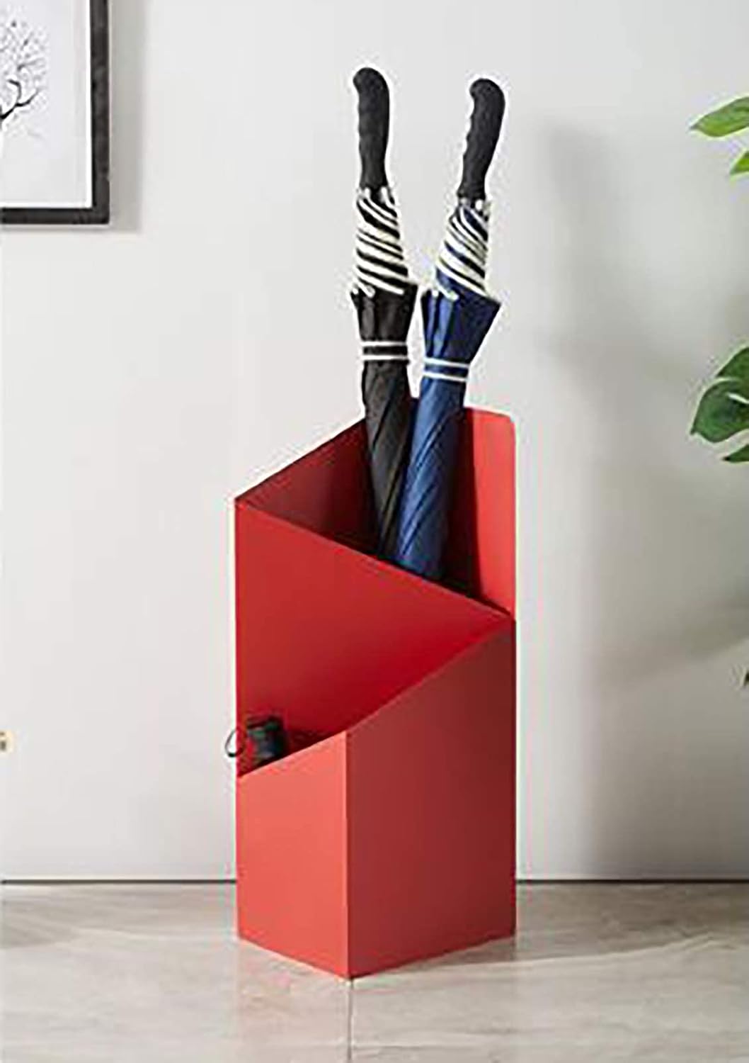Rectangular Umbrella Stand -Metal Holder in Pink Sturdy Base for Outdoor and Indoor Use Stylish Patio Accessory Perfect for Garden and Balcony image 2