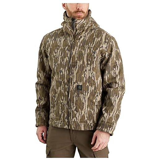 Carhartt Men's Super Dux Relaxed Fit Sherpa-Lined Active Jacket, Mossy Oak Bottomland Camo, Medium
