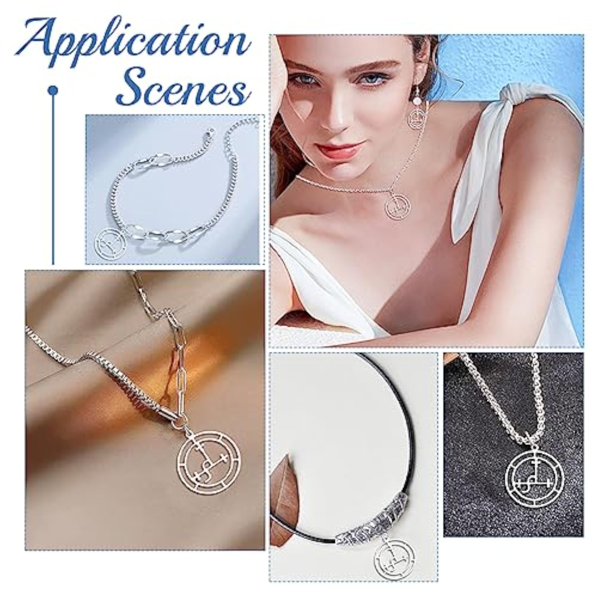 Stainless Steel Sigil of Lilith Pendants for DIY