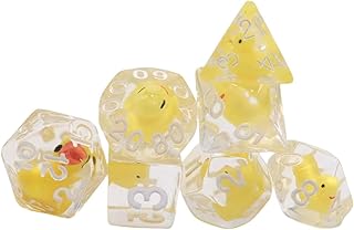 UGPLM 7x Dados Multifacetados, Dados de Jogo, Cheios de Patos Dados de Animais Dados de Jogo Suprimentos de Festa Dados Poliédricos para Jogo de Tabuleiro