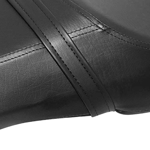Motorcycle Front Driver Rear Passenger Two Up Leather Seat Cushion for Harley Davidson Sportster Iron 883 XL 1200,Black