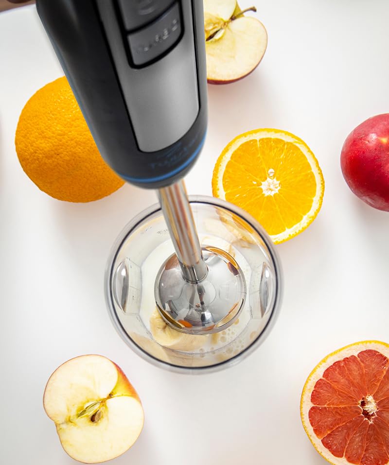 Sytech batidora, pie Acero INOX, 2 velocidades, 1000 w, Pica Hielo, Negro